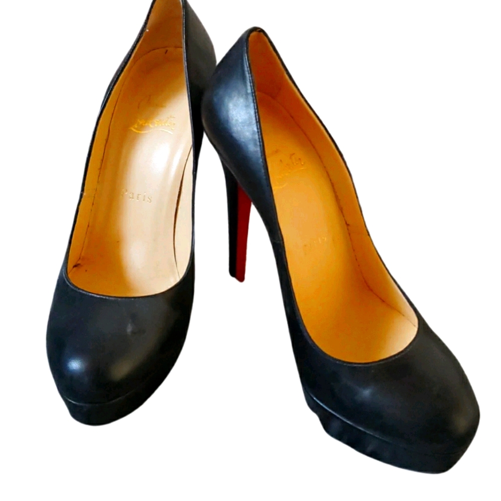 Christian Louboutin Daffodile black leather heels